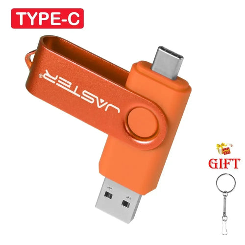 Free Custom Name OTG 2-in-1 USB Micro Type-c Flash Drive 4GB 8GB 16GB