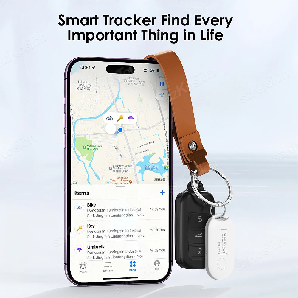 Mini GPS Tracker Works with iOS Find My APP MFI Smart Tag Key Finder