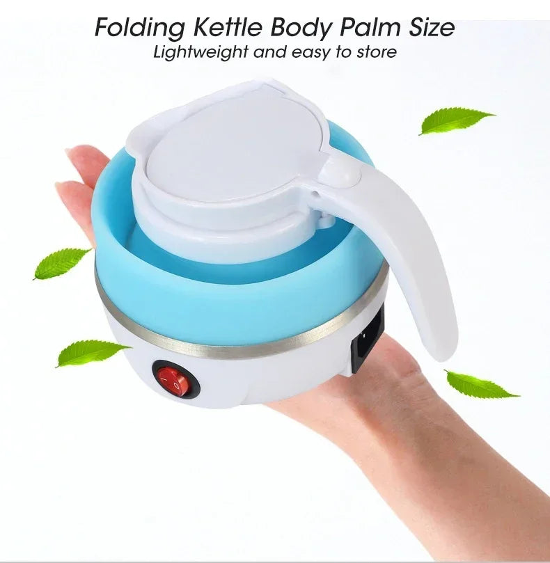 220V 0.6L Mini Folding Kettle Portable Water Heater 600W Silicone