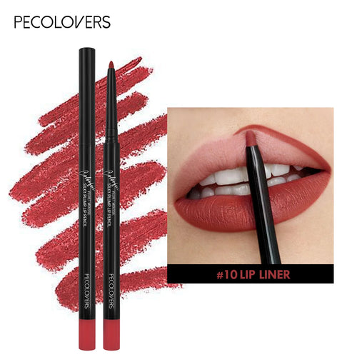 Waterproof Matte Lipliner Pencil Red Contour Tint Lipstick Long