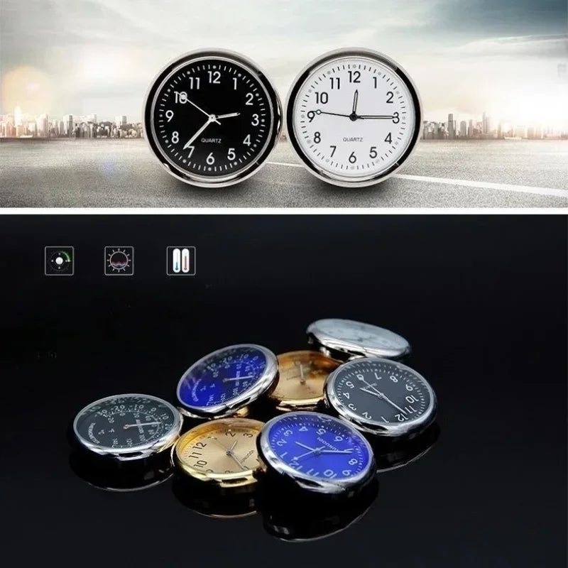 Car Clock Luminous Auto Ornament Mini Automobiles Internal Stick-On