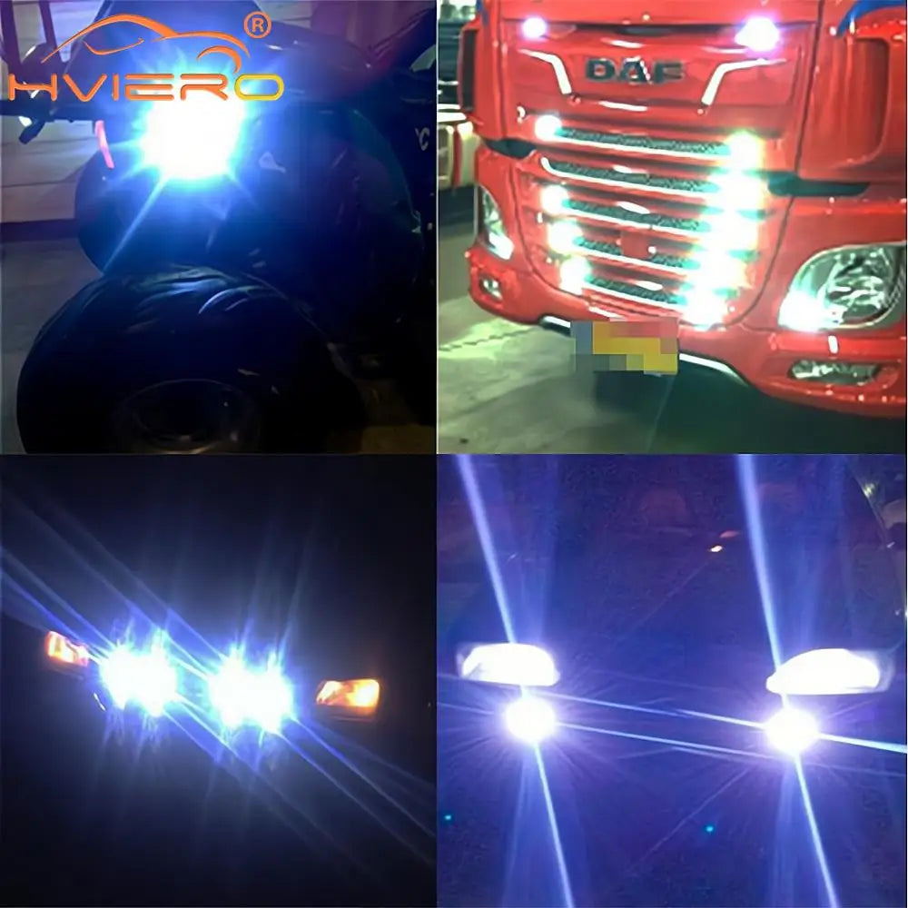 2Pcs Drl 18MM Car Eagle Eye Silver Shell DRL Led Daytime Running