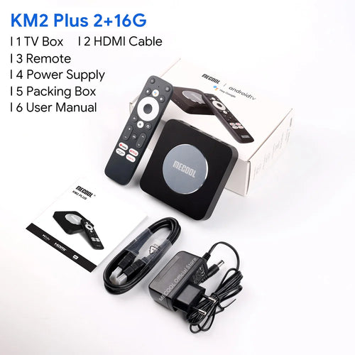 MECOOL  Android TV Box KM2 Plus 4K Amlogic S905X4 2G DDR4 Ethernet