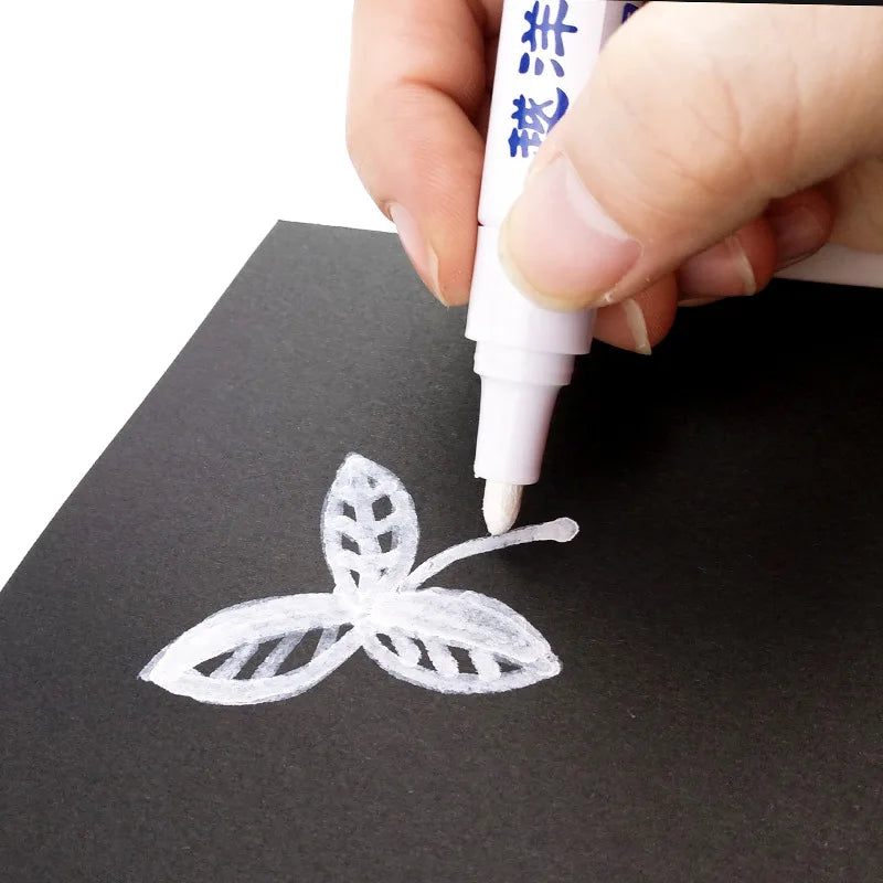 12 Color White Waterproof Rubber Permanent Paint Marker Drawing Car