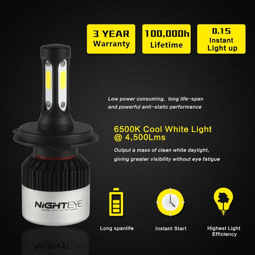 NIGHTEYE Super Bright Car Headlights H7 LED H4 led H8/H9/H11 HB3/9005