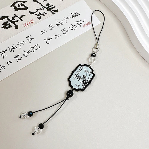 1Pc Chinese Style Anti-lost Phone Lanyard Retro Tassel Pendant