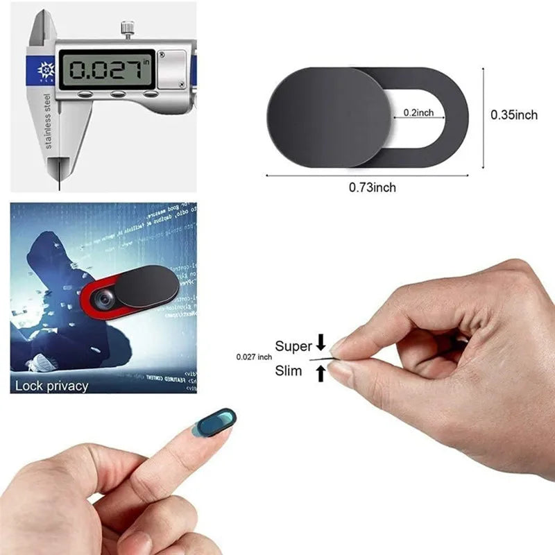 Webcam Cover Shutter Magnet Slider Plastic Camera Cover for iPad