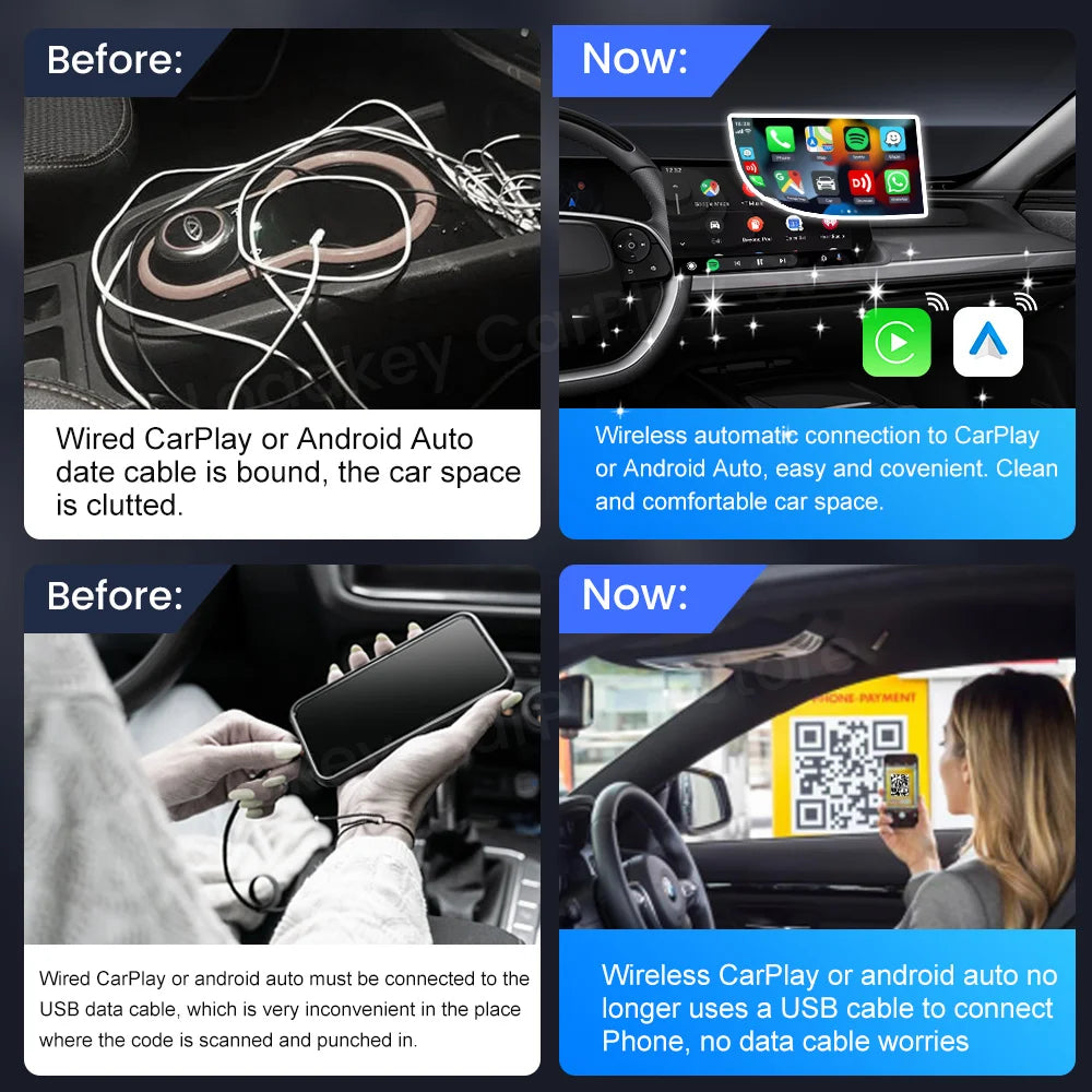 CarlinKit 5.0 & CarlinKit 4.0 Wireless CarPlay Android Auto Waze Music