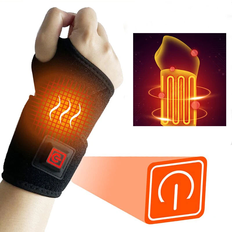 Heating Wrist Protector Sports Protection Breathable USB Hand Massager