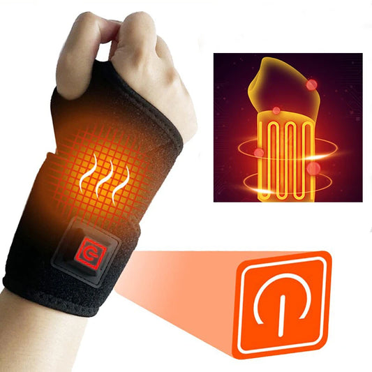 Heating Wrist Protector Sports Protection Breathable USB Hand Massager