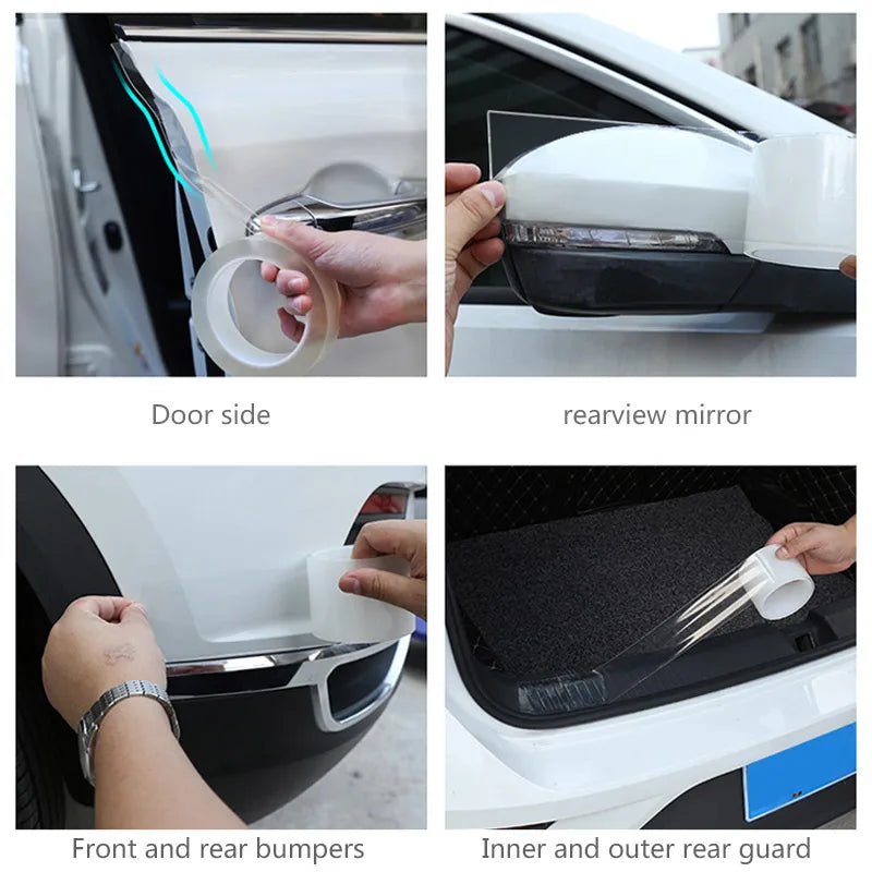 SEAMETAL Car Door Threshold Protective Film Transparent Car Sticker