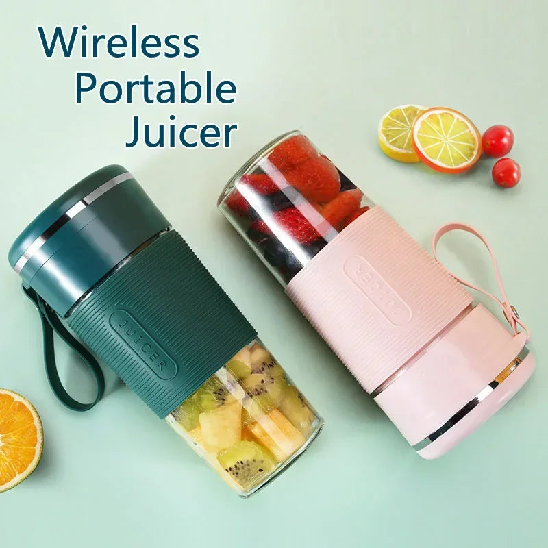 Wireless Mini Smoothie Blender Mixer Fruit Juice Maker Portable Juicer