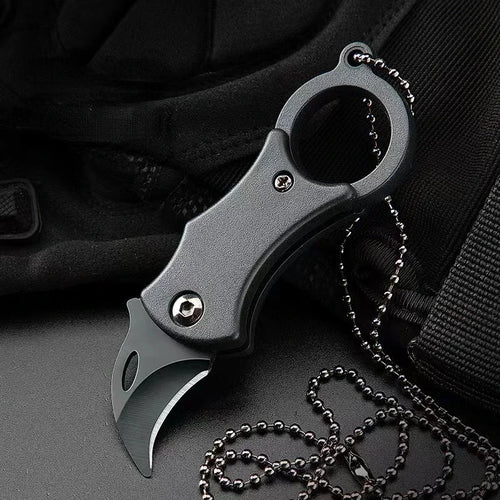 2024 New Outdoor Folding Knife EDC Key Fox Claw  Box Cutter Necklace