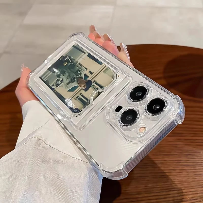 Transparent Card Slot Funda For Xiaomi Redmi Note 13 Pro 5G Case Note