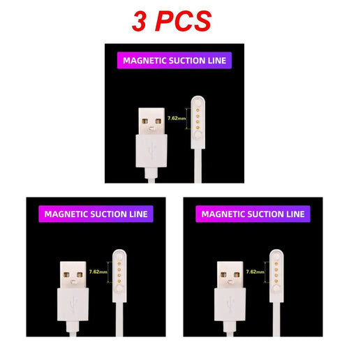 2 Pin 4 Pins USB Charging Cable Universal Smart Watch Charger Magnetic