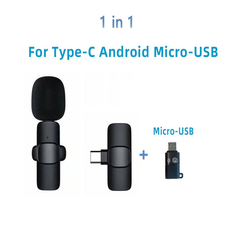 New Wireless Lavalier Microphone Portable Audio Video Recording Mini