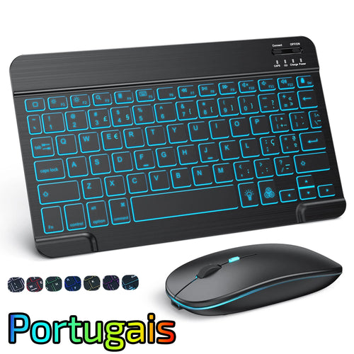 10 inch Backlit For iPad Keyboard and Mouse Backlight Bluetooth