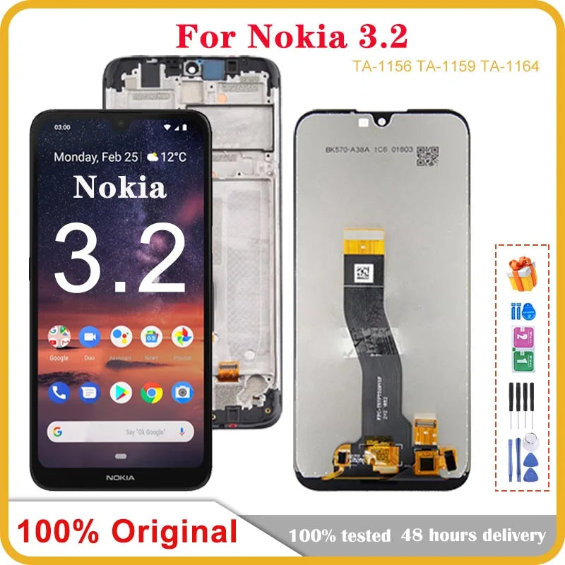 6.26" Original LCD Digitizer For Nokia 3.2 LCD Display Touch Screen