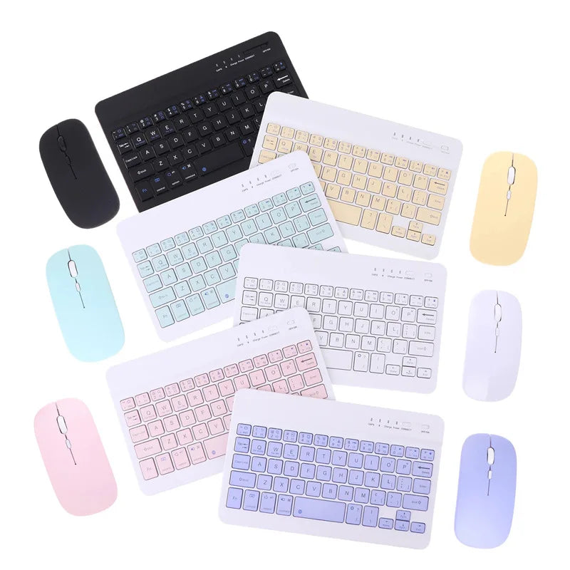 Rechargeable Tablet Wireless Bluetooth Keyboard Mouse Set For Laptop