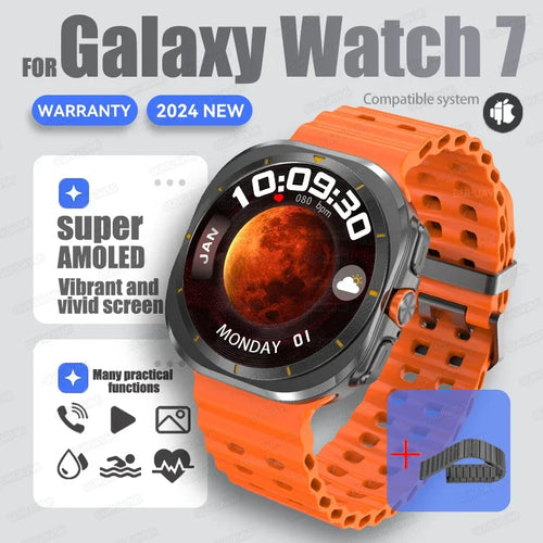 For Samsung New Sapphire Screen Galaxy Watch 7 Ultra Smart Watch Men's