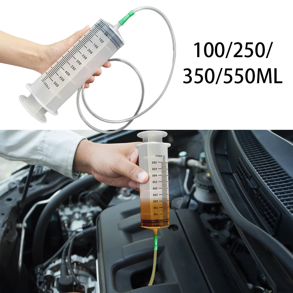 1Set Car Oil Pump Large Capacity Extractor Syringe with Scale for
