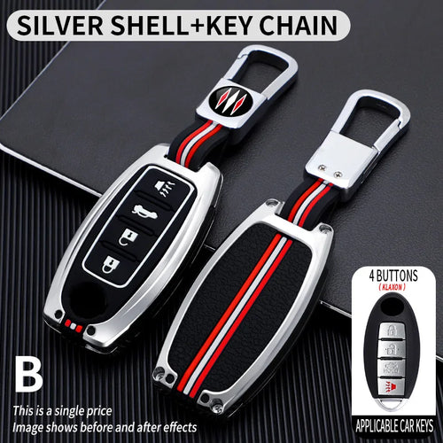 Key Fob Cover with Keychain Lanyard for Nissan Altima Sentra Maxima