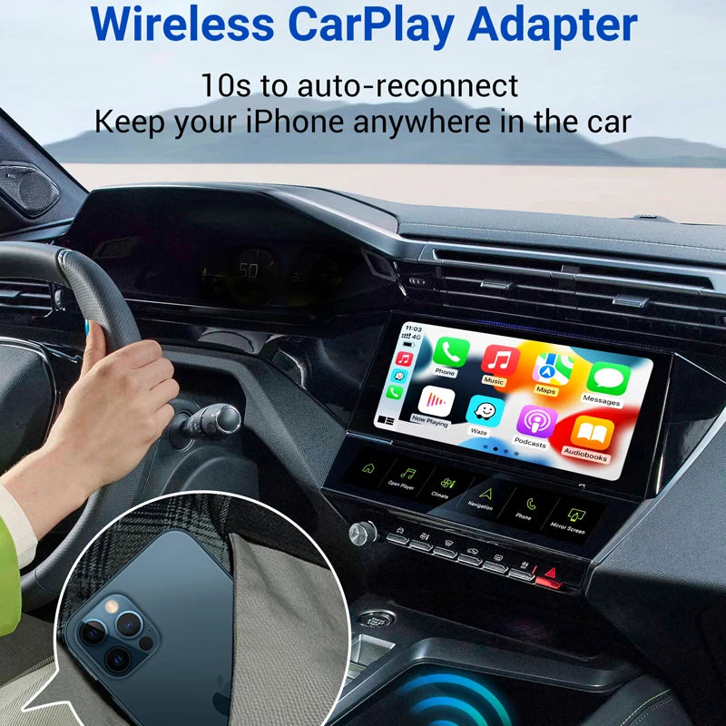 OTTOMOTION Android Ai Box Wireless CarPlay Adapter Android Auto Built