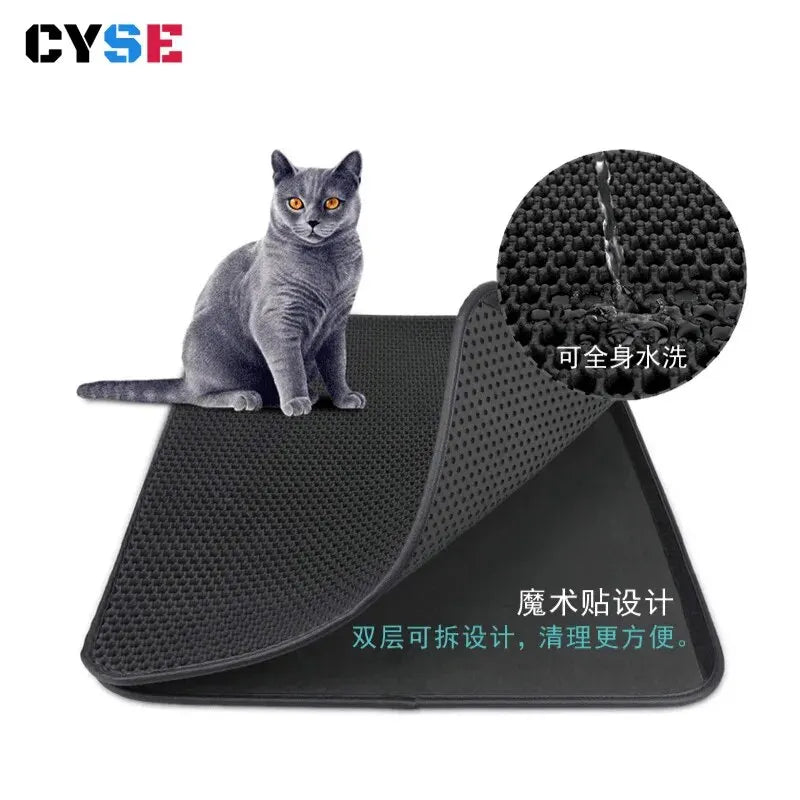 Cat Litter Mat EVA Double Layer Cat Litter Mat Cat Litter Basin Sand