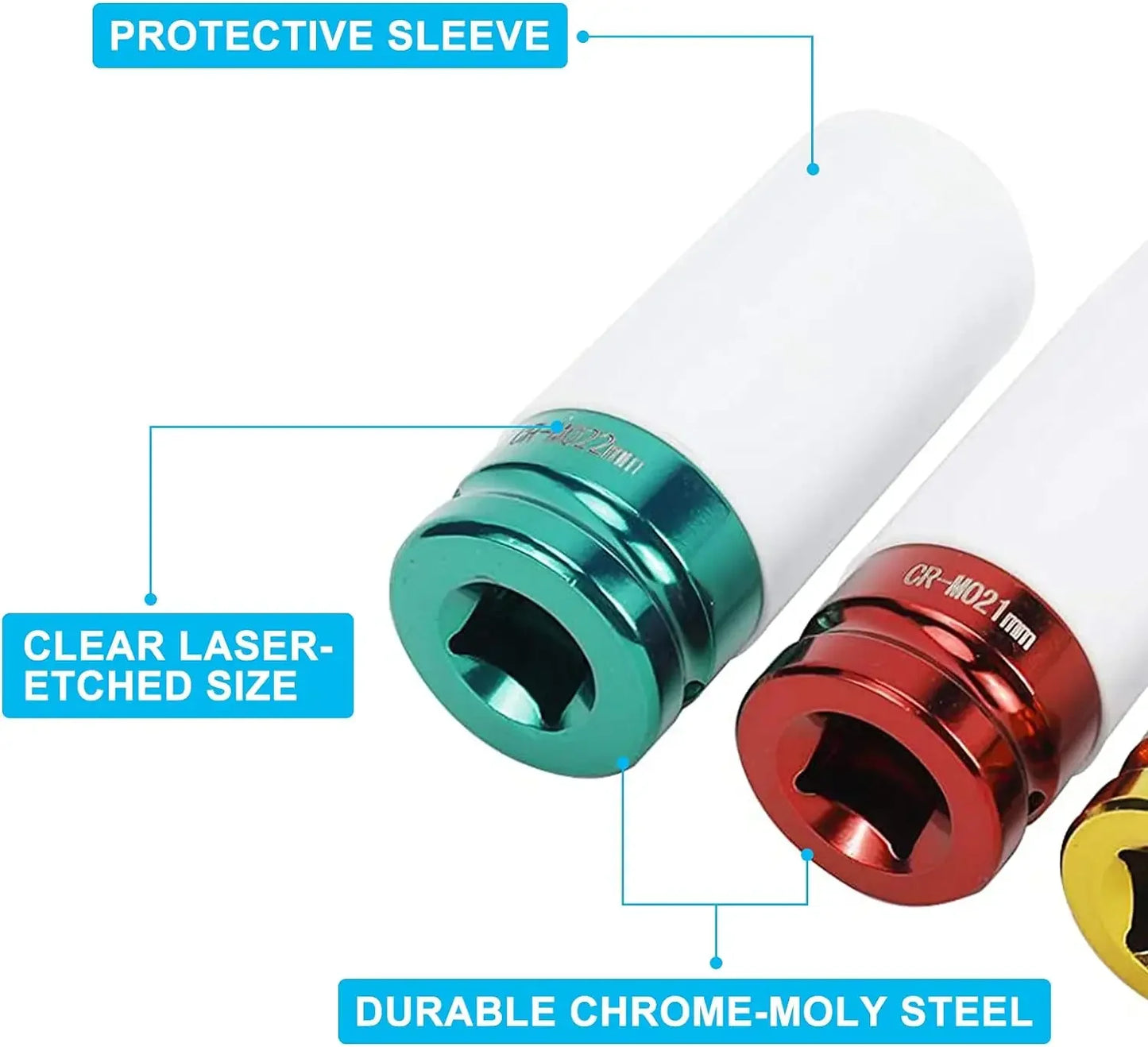 Drive Wheel Protector Impact Socket Impact Sleeve Set Durable Plastic