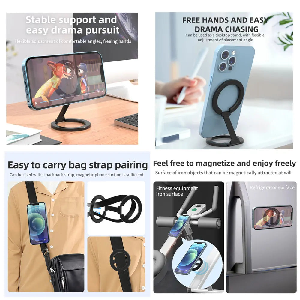 2024 Double-Sided Magnetic Phone Ring Holder for MagSafe Kickstand