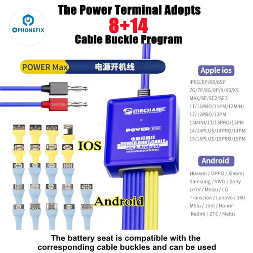 MECHANIC Android Power Supply Test Cable Mobile Boot Line For iPhone