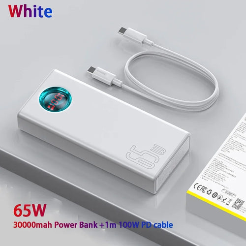 Baseus Power Bank 30000mAh 65W PD3.0 Quick Charging 3.0 FCP SCP