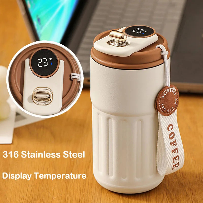 450ml Thermos Bottle Smart Display Temperature 316 Stainless Steel