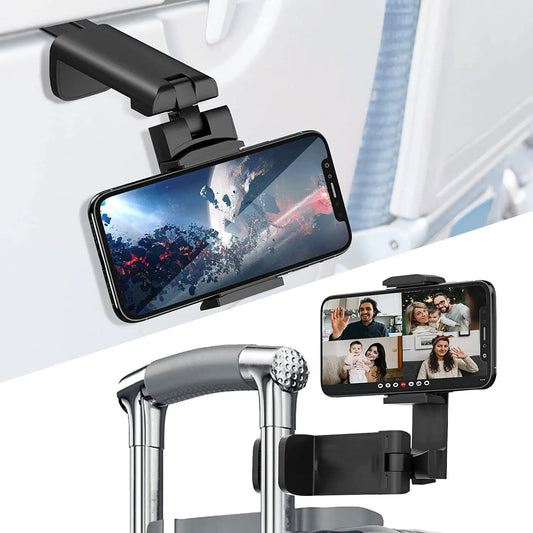 Airplane Travel Phone Holder Stand Mount Desk 360 Rotate Foldable