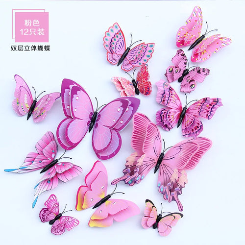 3D Butterfly Wall Stickers Decor Butterflies for Wedding Decoration