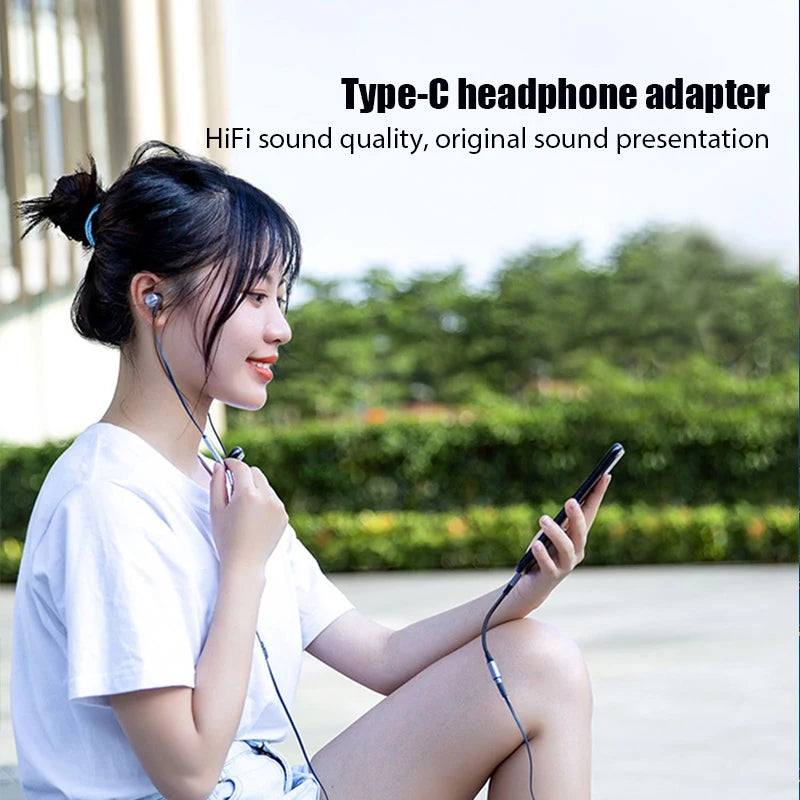 USB Type C To 3.5mm Aux Adapter Type-c 3 5 Jack Audio Cable Earphone