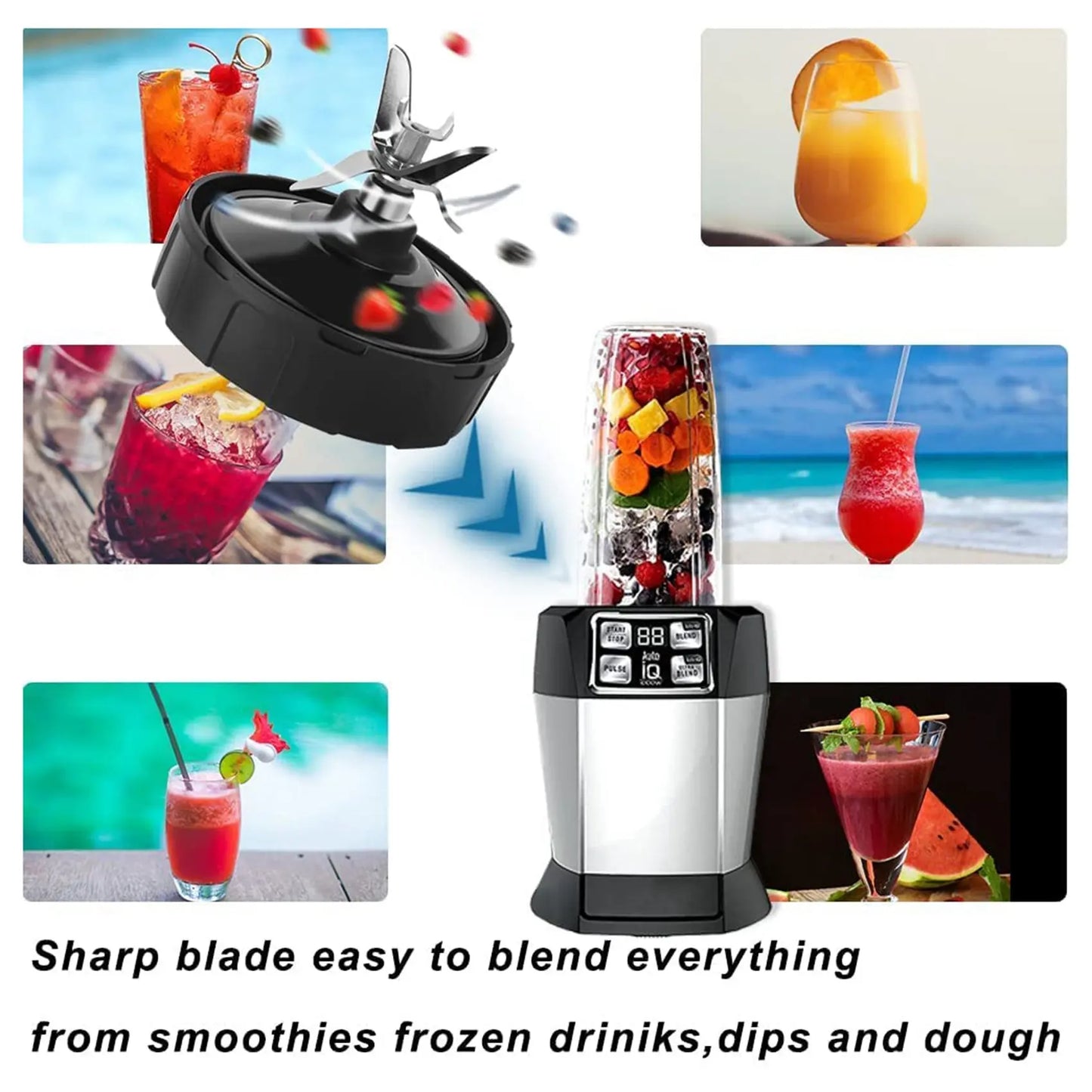 5 Fins Blender Blade for Ninja Blender QB3000, QB3000SSW-30,