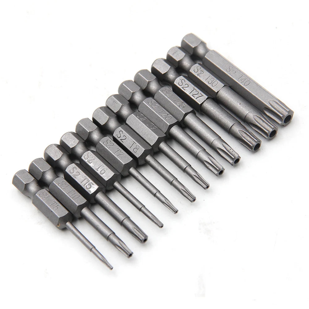 50-75-100mm Hollow Plum Blossom Extended S2 Screwdriver Set with