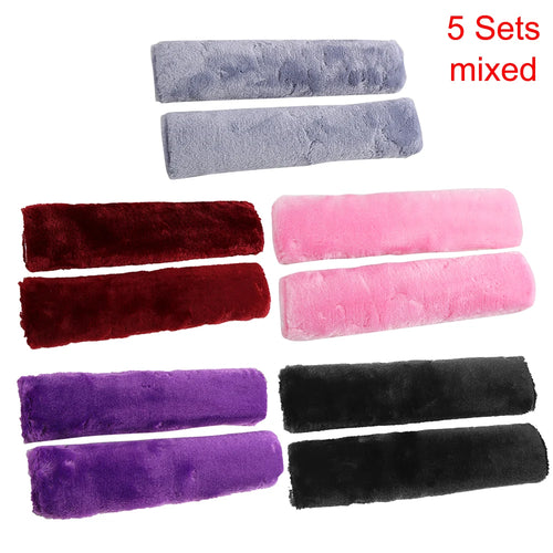 2Pcs Soft Plush Car Seat Belt Cover Shoulder Pad Winter Comfortable