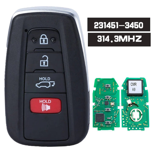 KEYECU 231451-3450 HYQ14FLA Smart Remote Key Fob 314.3MHz for Toyota