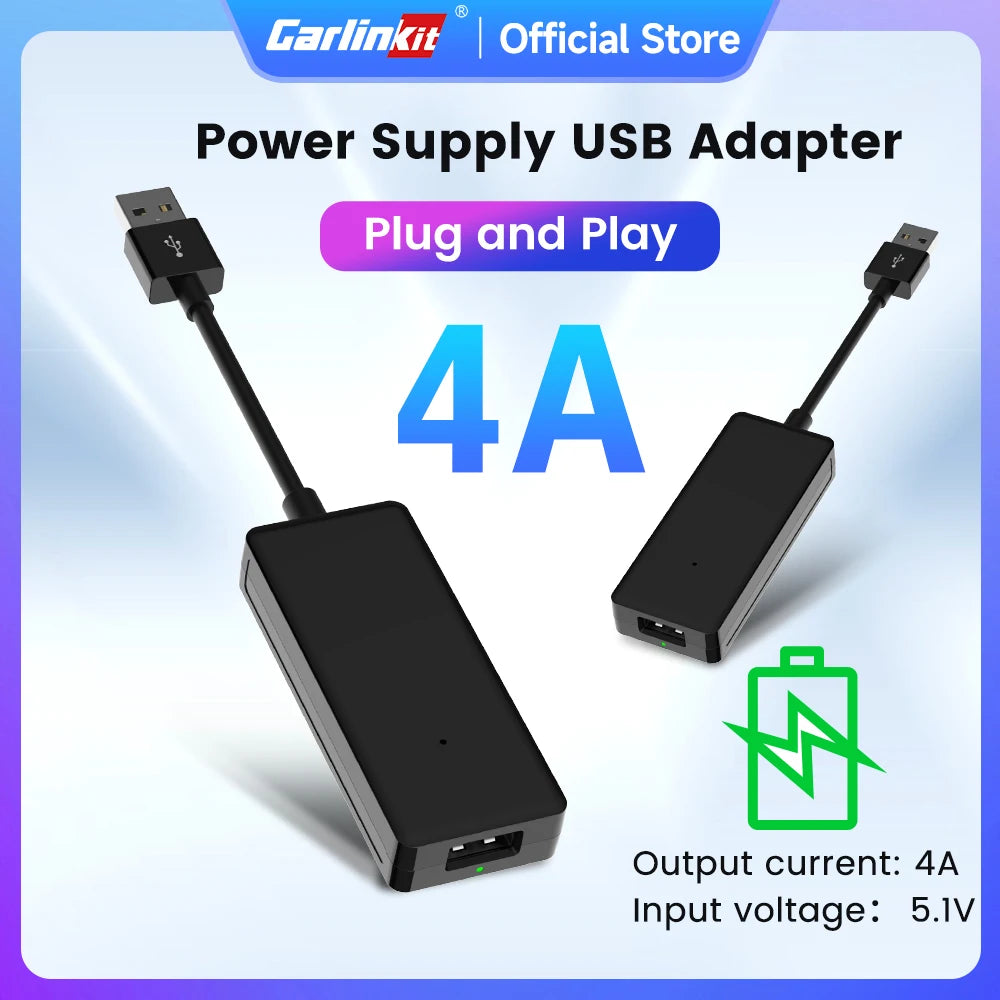 CarlinKit Car Power Supply Cable Solve Use Android 13 CarPlay Ai Box