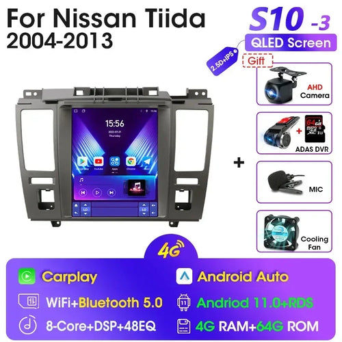 JMCQ 2 Din Car Radio Multimedia Video Player For Nissan Tiida C11