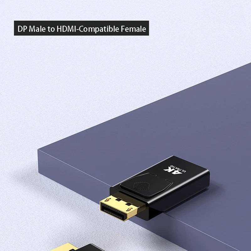 4K DP to HDMI-compatible Converter Displayport to 1080P HDTV Computer