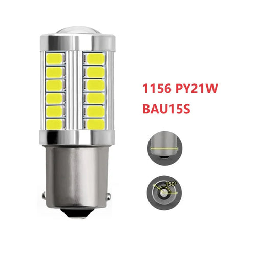 2x 1156 LED BA15S P21W PY21W BAY15D 5630 5730 33SMD LED Bulb BAU15S