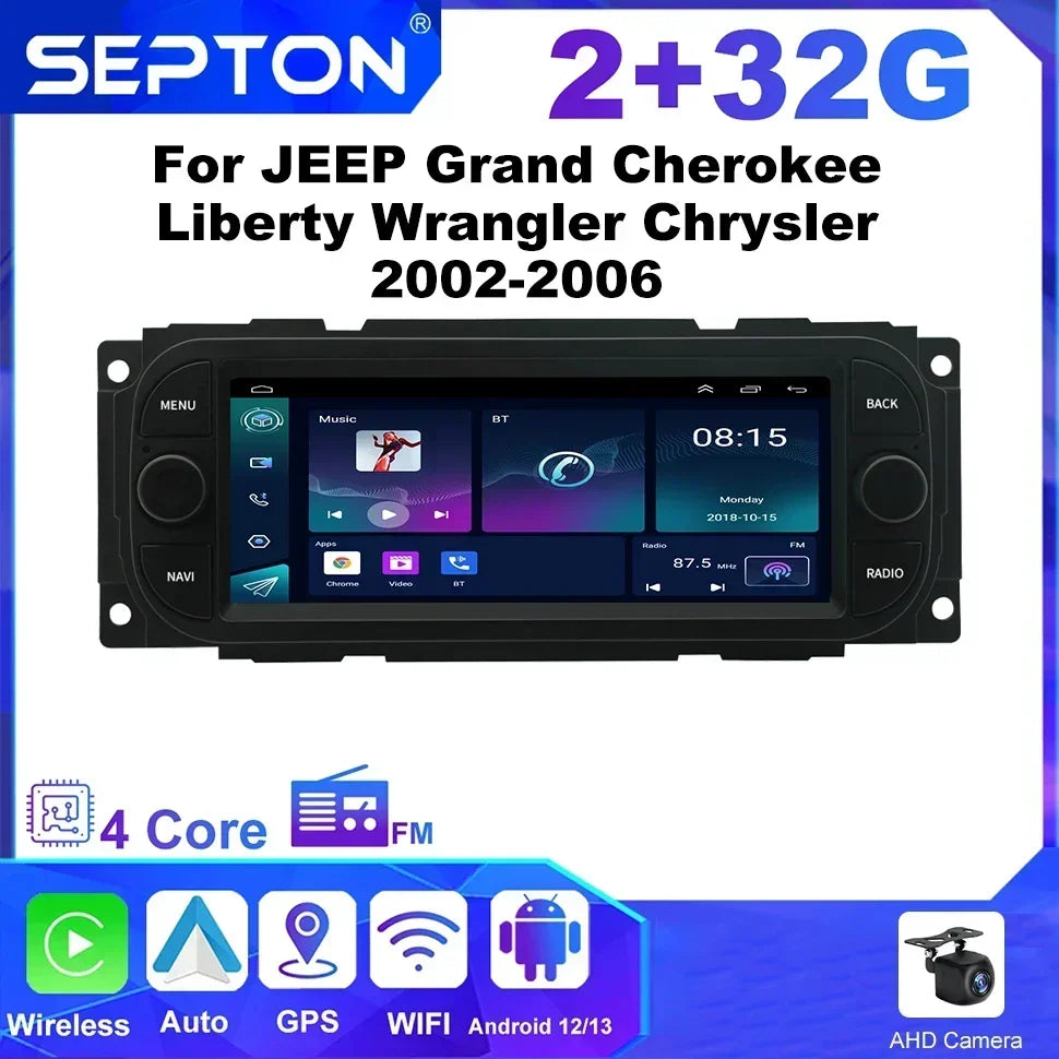 SEPTON Car Radio Stereo for JEEP Grand Cherokee Liberty Wrangler