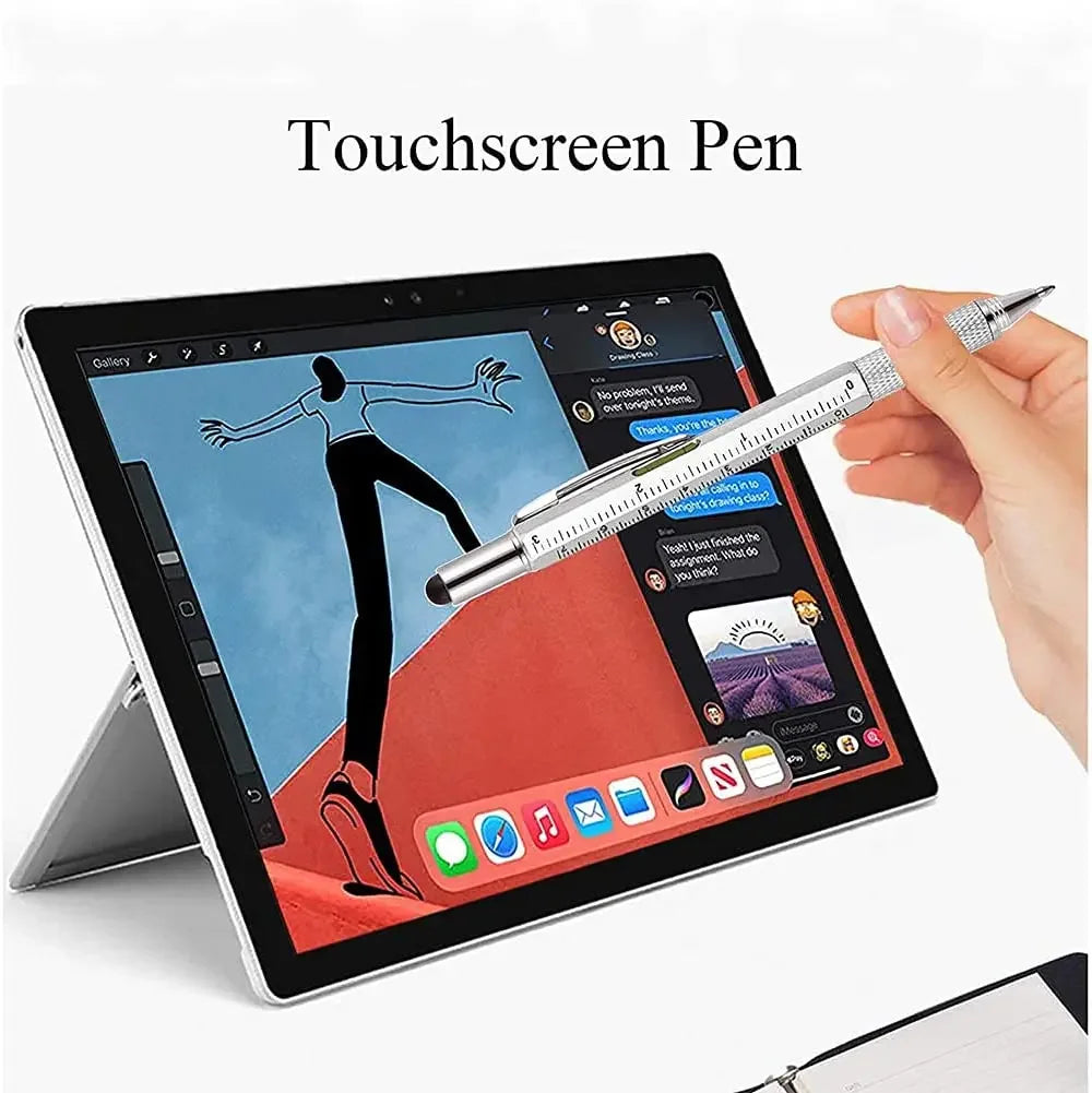 7 in 1 Multifunctional Pen Touch Screen Stylus Capacitive Pen with