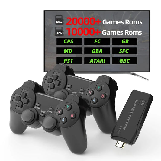 M8 Retro Video Game Console 4k 2.4G Wireless Console Game Stick 4k