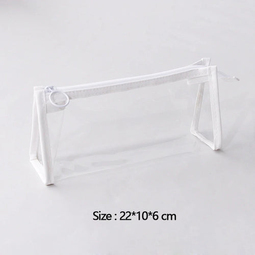 Transparent Pencil Case Large Capacity Simple Pen Bag Kawaii Cosmetic