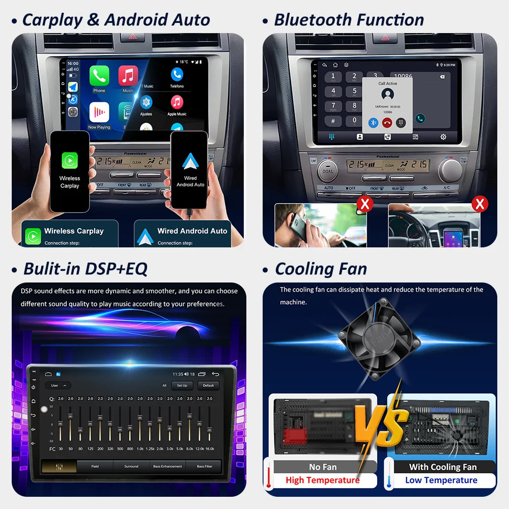 9 inch Navigation GPS Wireless Carplay Android System for Honda Pilot