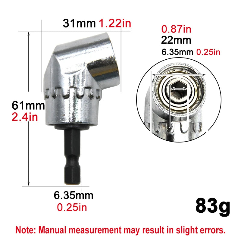 105 degree turning screwdriver joint electric drill corner attachment